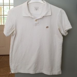 Banana Republic Pique Polo Shirt, white, Med slim